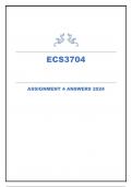 ECS3704 ASSIGNMENT 4 ANSWERS 2024