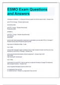 ESMO Exam Questions and Answers 