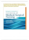 Test Bank for Brunner and Suddarths Textbook of Medical-Surgical Nursing, 15th Edition