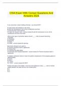   CSIA Exam With Correct Questions And Answers 2024