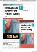 TEST BANK Introduction to Maternity and Pediatric Nursing, 9th Edition by Gloria Leifer - Chapters 1-34, Rationals Included 9780323826808 & ISBN: 9780443111570