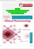 TEST BANK FOR Roach’s Introductory Clinical Pharmacology 11th Edition By Susan M. Ford (ALL Chapter 1 to 54)  Test Bank - With Correct Elaborated Answers