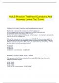   NMLS Practice Test Hard Questions And Answers Latest Top Score.