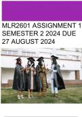 MRL2601 Assignment 1 and 2 Semester 2 2024 | Due 27 August 2024 with complete solution