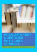 PCAB-AMO TEST QUESTIONS WITH 100% CORRECT ANSWERS!!