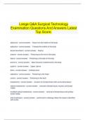  Lange Q&A Surgical Technology Examination Questions And Answers Latest Top Score.