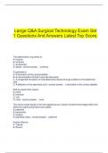  Lange Q&A Surgical Technology Exam Set 1 Questions And Answers Latest Top Score.