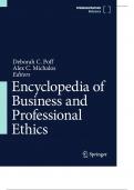 Encyclopedia of Business and Professional Ethics