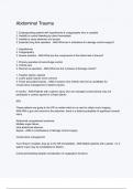 Abdominal Trauma questions and correct answers (elaborations) with 100% accurate , verified , latest fully updated , 2024/2025 ,already passed , graded a+, complete solutions guarantee distinctions rationales| 5-star rating