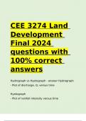 CEE 3274 Land Development Final 2024 questions with 100- correct answers