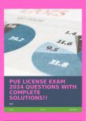 PUE LICENSE EXAM 2024 QUESTIONS WITH COMPLETE SOLUTIONS!!