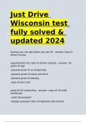 Just Drive Wisconsin test fully solved & updated 2024