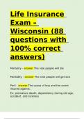 Life Insurance Exam – Wisconsin (88 questions with 100- correct answers).