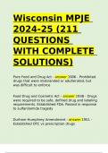 Wisconsin MPJE 2024-25 (211 QUESTIONS WITH COMPLETE SOLUTIONS)