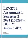 LEV3701 Assignment 1 QUIZ (COMPLETE ANSWERS) Semester 2 2024 (150297)- DUE 21 August 2024 ; 100% TRUSTED Complete, trusted solutions and explanationsEnsure your success with us.. 