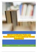 NBCOT Certification Roles and Responsibilities of Occupational Therapy Practitioners