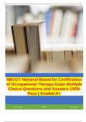 NBCOT Certification Occupational Therapist Registered OTR and Occupational Therapy Assistant COTA :-2024-2025 - EXAM PREPARATIONs COMPILATION BUNDLE  100% GUARANTEED SUCCESS