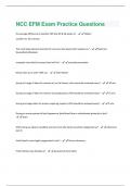 NCC EFM Exam Practice Questions And Answers Graded A+