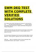 SWM DEQ TEST WITH COMPLETE VERIFIED SOLUTIONS.