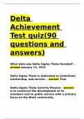 Delta Achievement Test quiz(90 questions and answers).