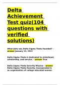 Delta Achievement Test quiz(104 questions with verified solutions)