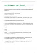 ASE Brakes A5 Test ( Exam 2 ) Questions And Answers With 100% Correct Answers