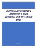 CMY2604 Assignment 1 Semester 2 2024 (669339)- DUE 19 August 2024