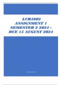 LCR4802 Assignment 1 Semester 2 2024 - DUE 15 August 2024