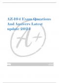 AZ-104 Exam Questions And Answers Latest  update 2024