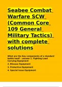 Seabee Combat Warfare SCW (Common Core 109 General Military Tactics) with complete solutions