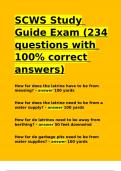 SCWS Study Guide Exam (234 questions with 100- correct answers).