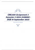 CML1501 Assignment 2 Semester 2 2024 (628838)- DUE 19 September 2024