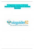 PA Appraisal License 16-20 Auto  Physical Damage Questions & Answers  2024/2025