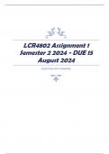 LCR4802 Assignment 1 Semester 2 2024 - DUE 15 August 2024