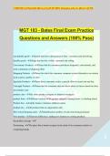 MGT 103 - Bates Final Exam Practice Questions and Answers (100% Pass)