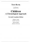 Test Bank for Children A Chronological Approach, 7th Canadian Edition Kail (All Chapters included)