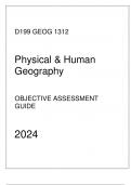 WGU D199 - GEOG 1312 Physical & Human Geography - Comprehensive OA Guide 2024