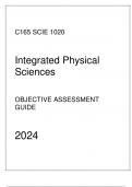 WGU C165 - SCIE 1020 Integrated Physical Sciences - Comprehensive OA Guide 2024.