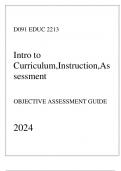 WGU D091 - EDUC 2213 Intro to Curriculum, Instruction, Assessment - Comprehensive OA Guide