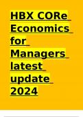 HBX CORe Economics for Managers latest update 2024.