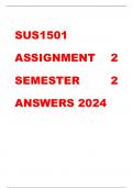 SUS1501 ASSIGNMENT 2 SEMESTER 2 ANSWERS 2024