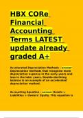 HBX CORe Financial Accounting Terms LATEST update already graded A+