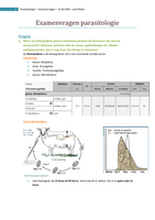Uitgewerkte examenvragen Parasitologie