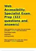 Web Accessibility Specialist Exam Prep (322 questions and answers).