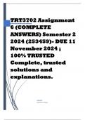 TRT3702 Assignment 6 (COMPLETE ANSWERS) Semester 2 2024 (253459)- DUE 11 November 2024 ; 100% TRUSTED Complete, trusted solutions and explanations