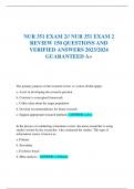 NUR 351 EXAM 2// NUR 351 EXAM 2 REVIEW 150 QUESTIONS AND VERIFIED ANSWERS 2023/2024 GUARANTEED A+ 