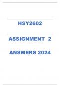 HSY2602 ASSIGNMENT  2 ANSWERS SEMESTER 2 2024