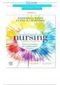 COMPLETE TEST BANK FOR Fundamentals of Nursing( 3RD Edition 2024) by Barbara L. Yoost /NB: RATIONALES