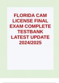 FLORIDA CAM LICENSE FINAL EXAM COMPLETE TESTBANK LATEST UPDATE 2024/2025