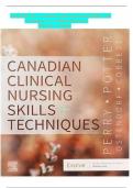 Test Bank For Canadian Clinical Nursing Skills And Technique’s 1st Edition  2024 By Perry Patricia A. Potter/CHAPTER 1-43 COMPLETE/WITH VERIFIED ANSWERS